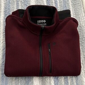 IZOD men’s full zip fleece lined sweater